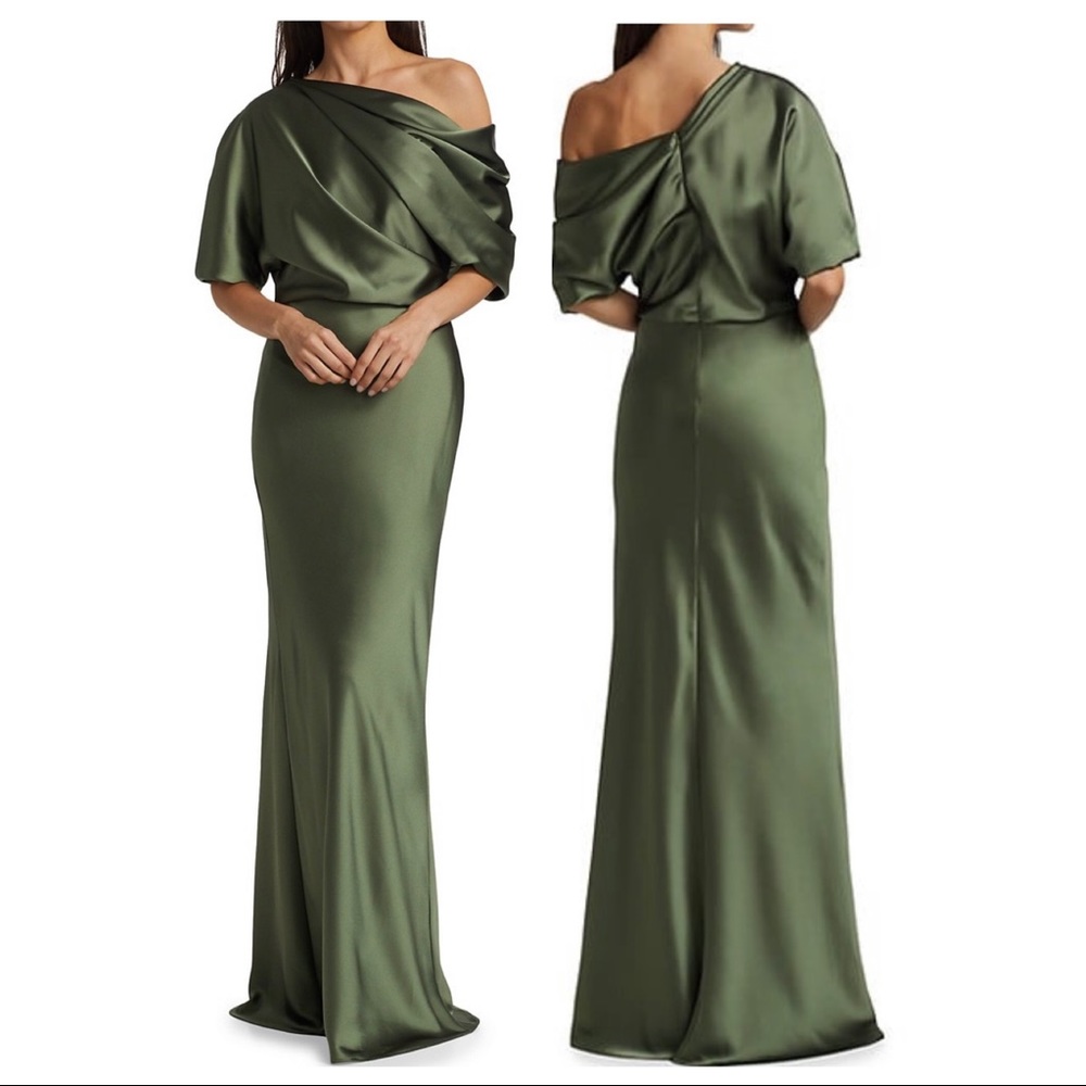 AMSALE One-Shoulder Gown